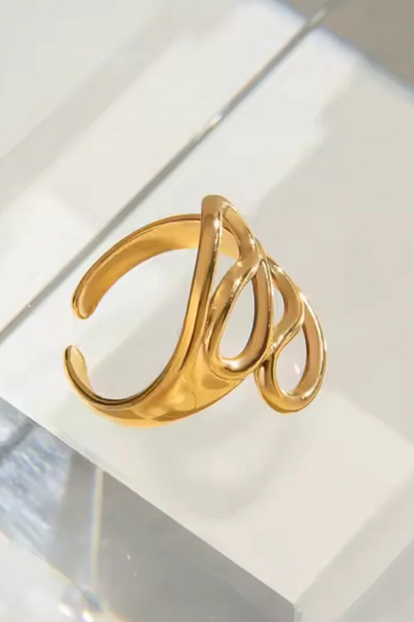 Trendy Curved Open Ring for Women - Elegant Minimalist Jewelry for Everyday Wear, Parties & Gifts