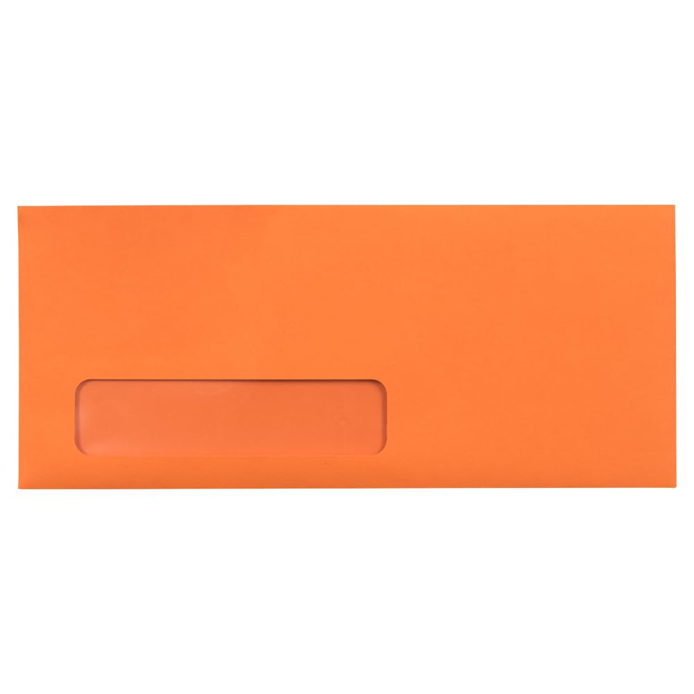 JAM PAPER #10 Business Envelopes with Colored Window - 4 1/8