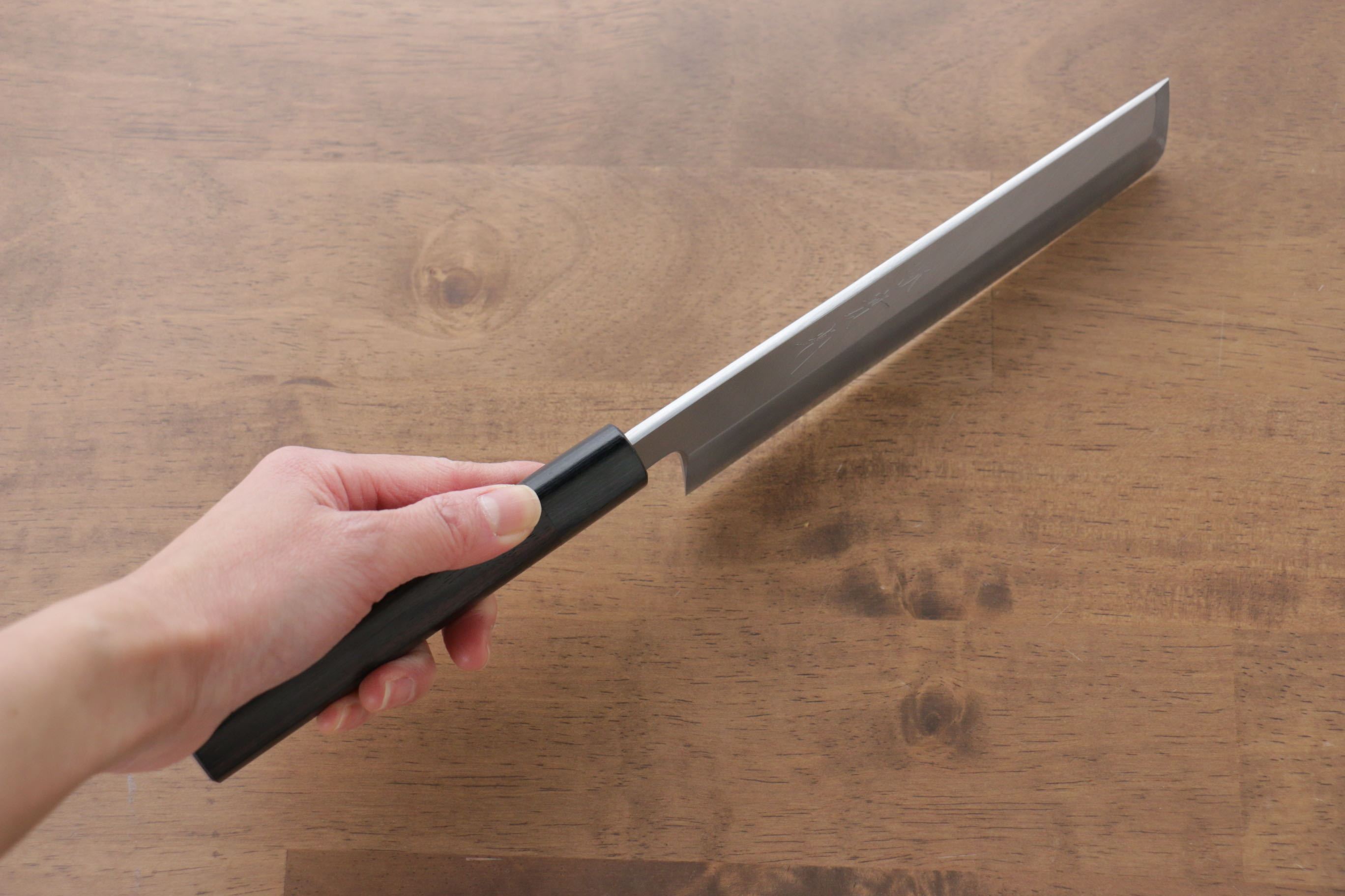 Premium Jikko White Steel No.2 Usuba Knife 180mm with Ebony Handle - Professional Japanese Vegetable Knife for Sushi, Sashimi & Precision Cutting