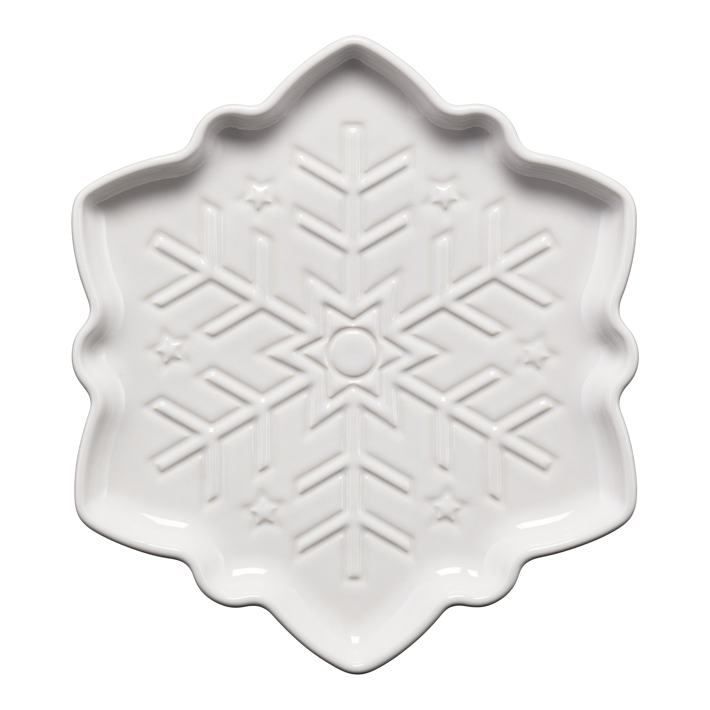 9 Inch Snowflake Shaped Dinner Plate - Elegant Winter-Themed Dishware for Holiday Parties, Christmas Decor & Seasonal Table Settings