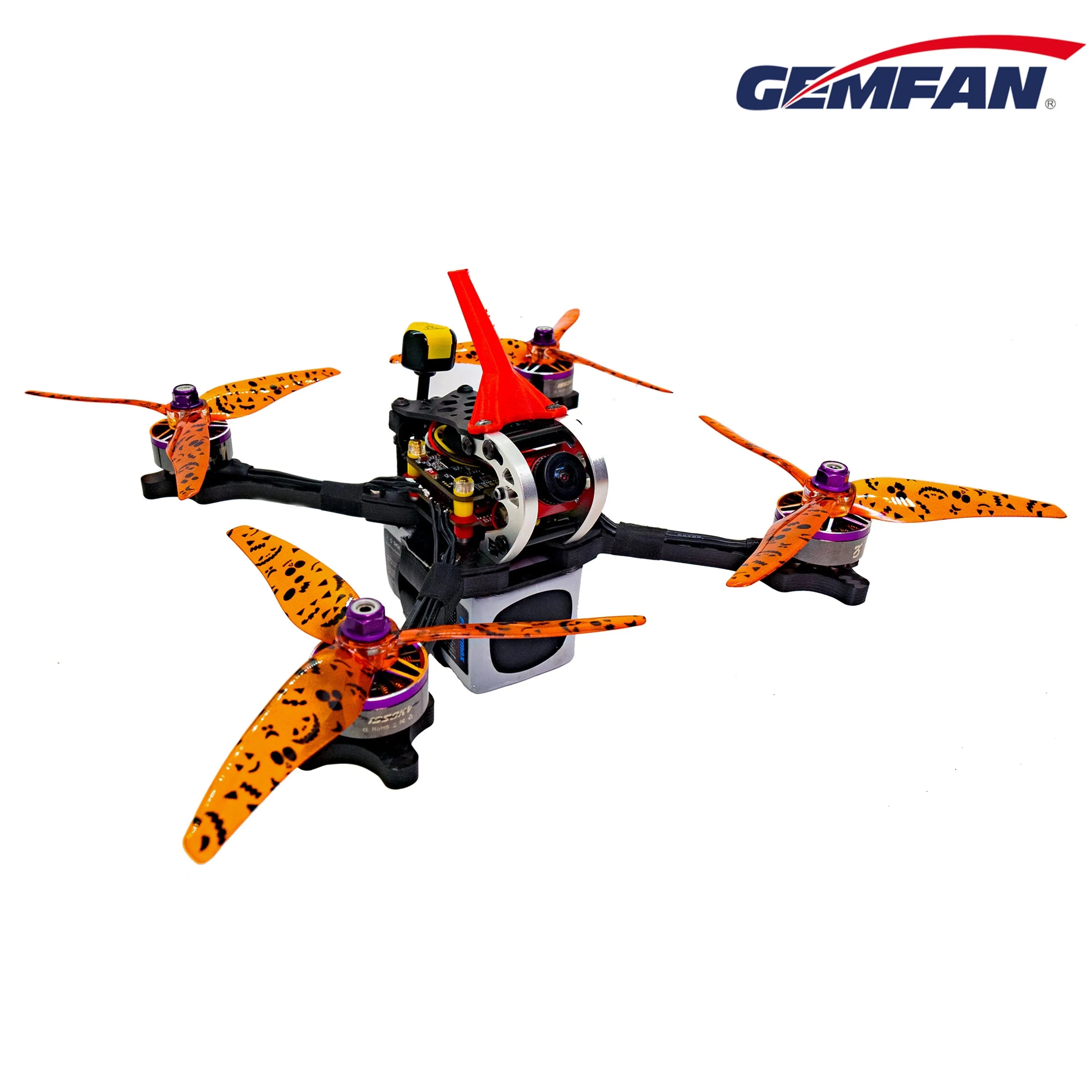 Gemfan Halloween 51466 V2 3-Blade Propeller - 12 Pack - Durable ABS Plastic for FPV Drones, Quadcopters, and RC Aircraft - Perfect for Racing, Freestyle Flying, and Aerial Photography