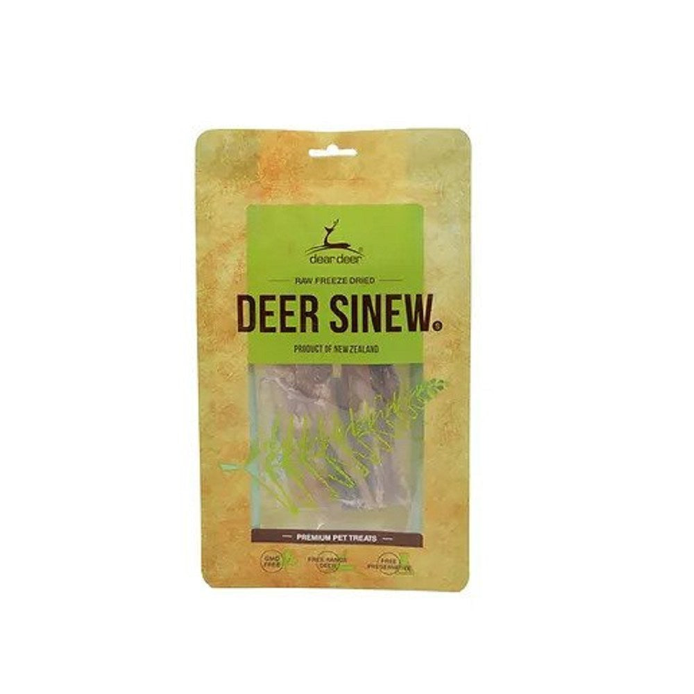 Premium Freeze-Dried Deer Sinew Dog Treats - All-Natural, High-Protein Chews for Training & Dental Health - Perfect for Active Dogs & Puppies