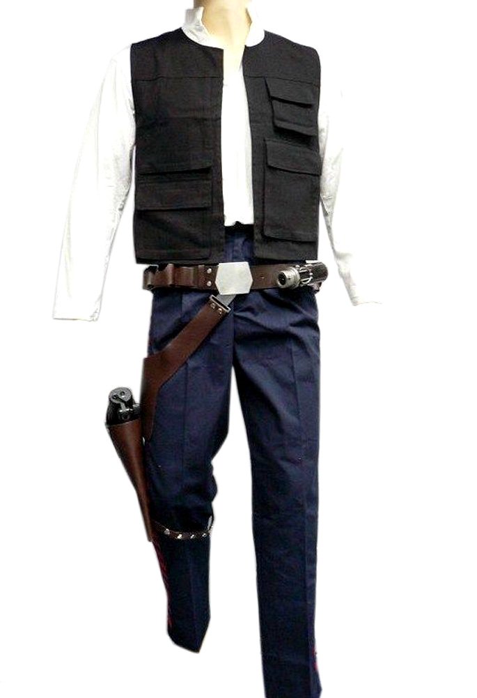 Star Wars Han Solo Blaster Belt Holster with Droid Caller & Greeble Pouch - XL Size Cosplay Accessory for Halloween, Comic Con & Costume Parties