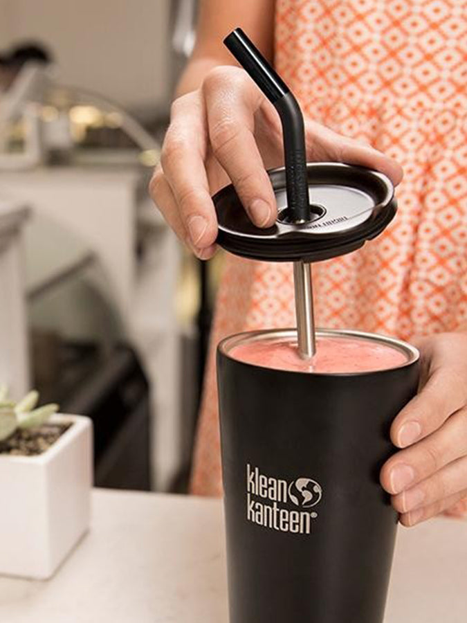 Klean Kanteen Stainless Steel Straw Lid - Leak-Proof & Eco-Friendly Replacement Cap for Water Bottles - Perfect for Hiking, Travel & Outdoor Activities