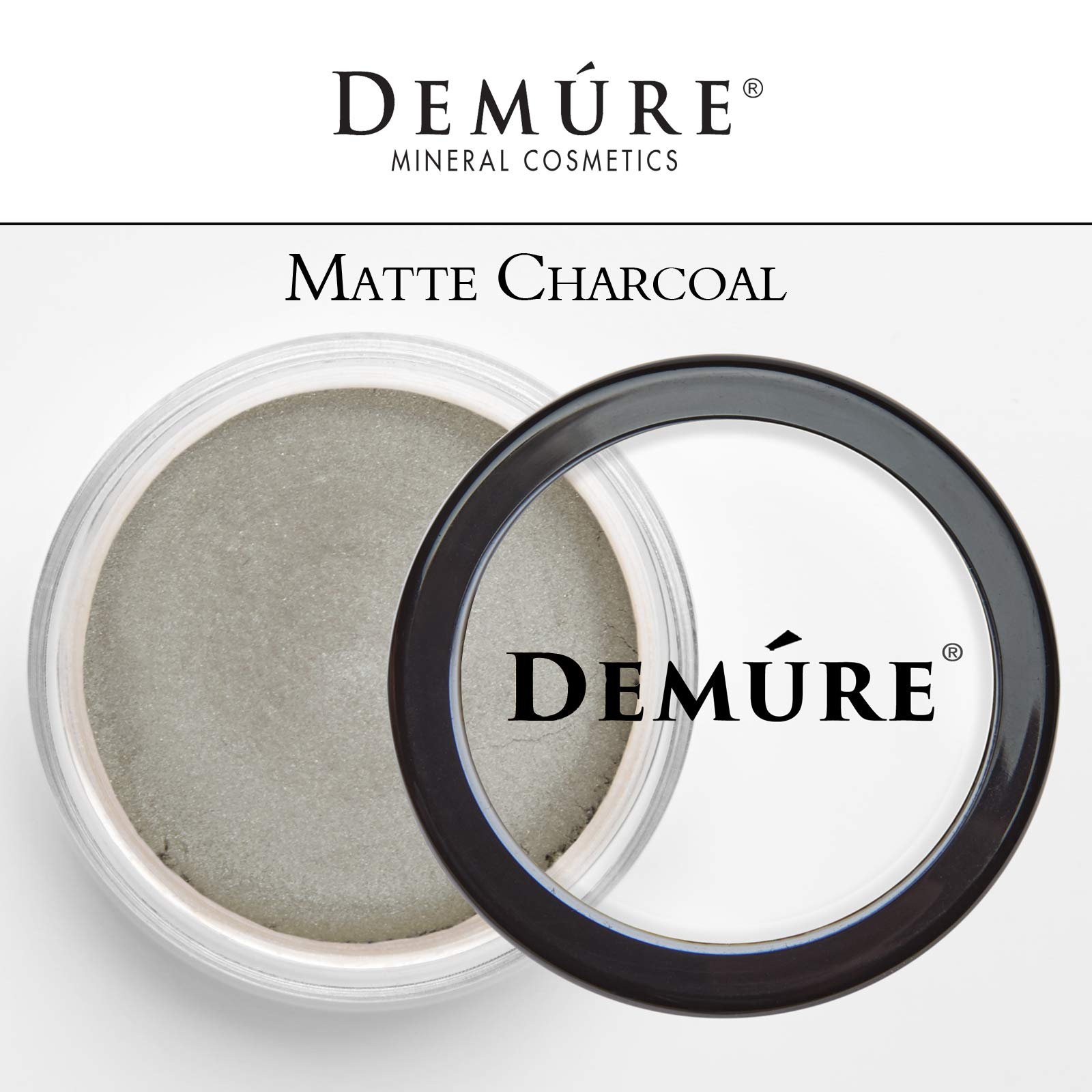 Demure Mineral Make Up (Charcoal) Matte Eyeshadow - Natural Loose Powder for Professional Eye Makeup | Perfect for Daytime & Evening Looks