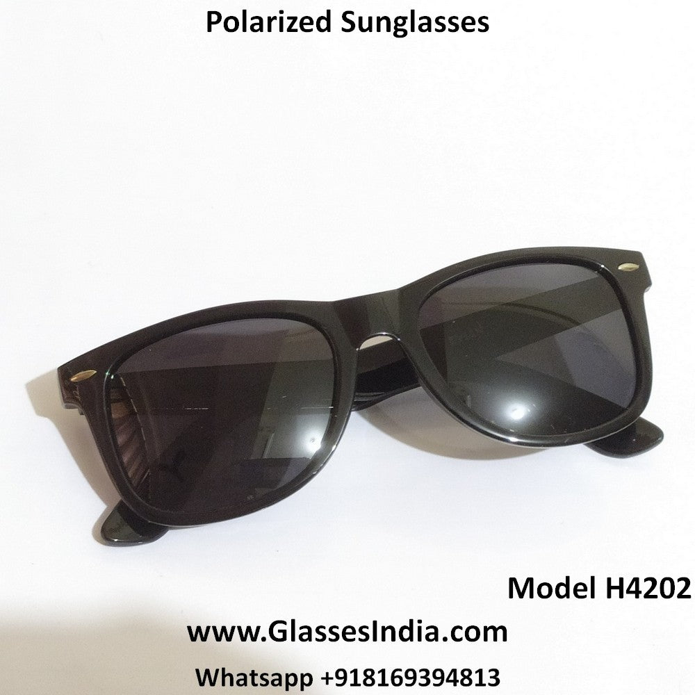 Premium Polarized Driving Sunglasses for Men & Women - UV400 Protection, Anti-Glare, Lightweight Frame (Model 4202SBK) - Ideal for Road Trips, Commuting & Outdoor Activities
