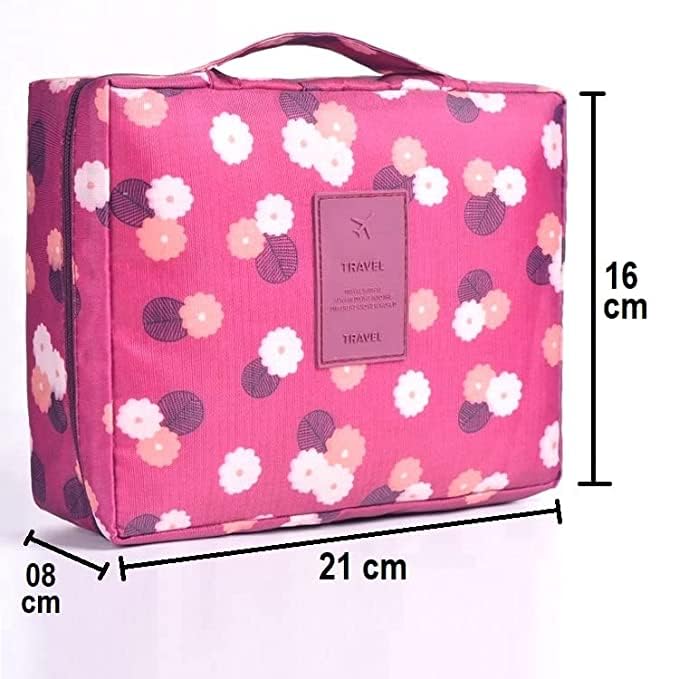 Trexee Waterproof Hanging Cosmetic Bag Organizer - Multi-Pocket Travel Makeup Pouch for Toiletries | Portable Makeup Case for Women | Perfect for Travel, Gym, and Daily Use