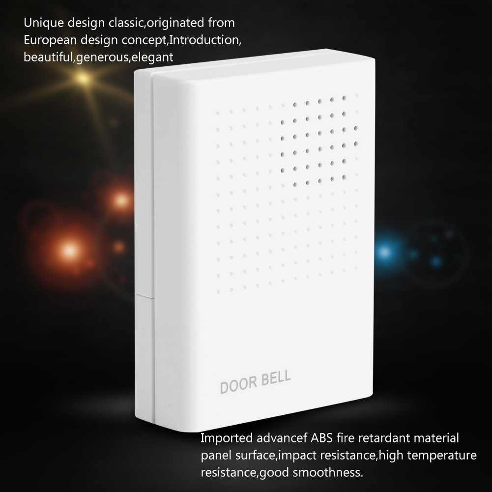 90dB Battery Powered Wireless Doorbell - Loud Wired Door Chime for Home & Office Security, Smart Access Control System - Perfect for Front Gate, Apartment, Business Entrance & Visitor Notification