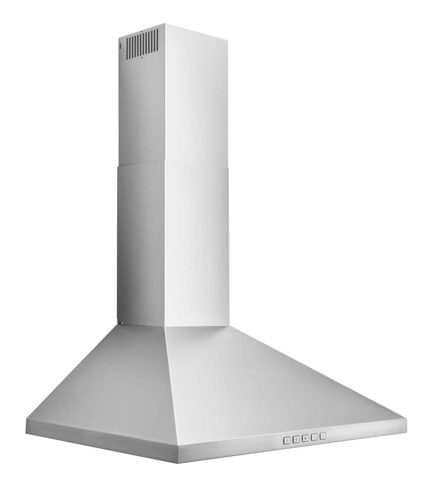 Broan 30-Inch Stainless Steel Range Hood 450 CFM Designer Pyramidal Chimney Hood BWP1304SS - Perfect for Modern Kitchens & Cooking Ventilation