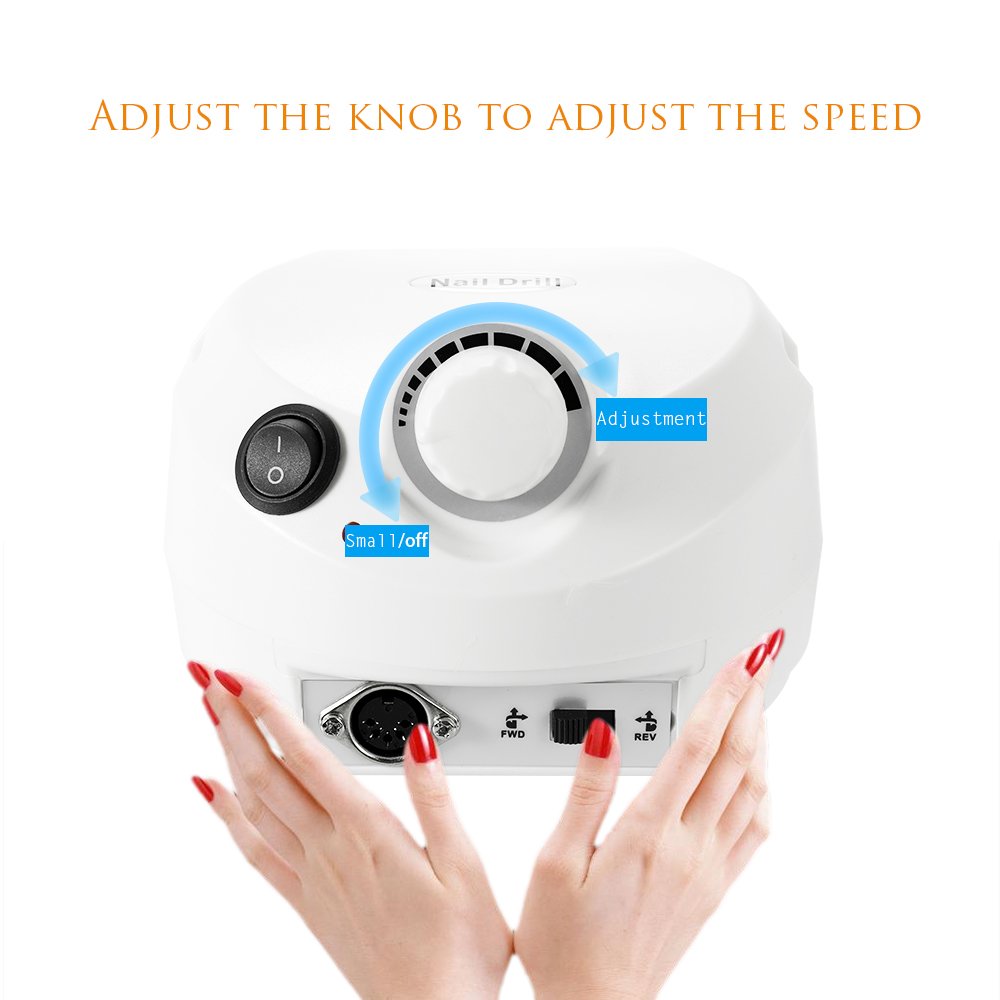 Professional Electric Nail File & Buffer Kit - Manicure & Pedicure Tools for Salon & Home Use - Perfect for Nail Care, Smoothing & Polishing