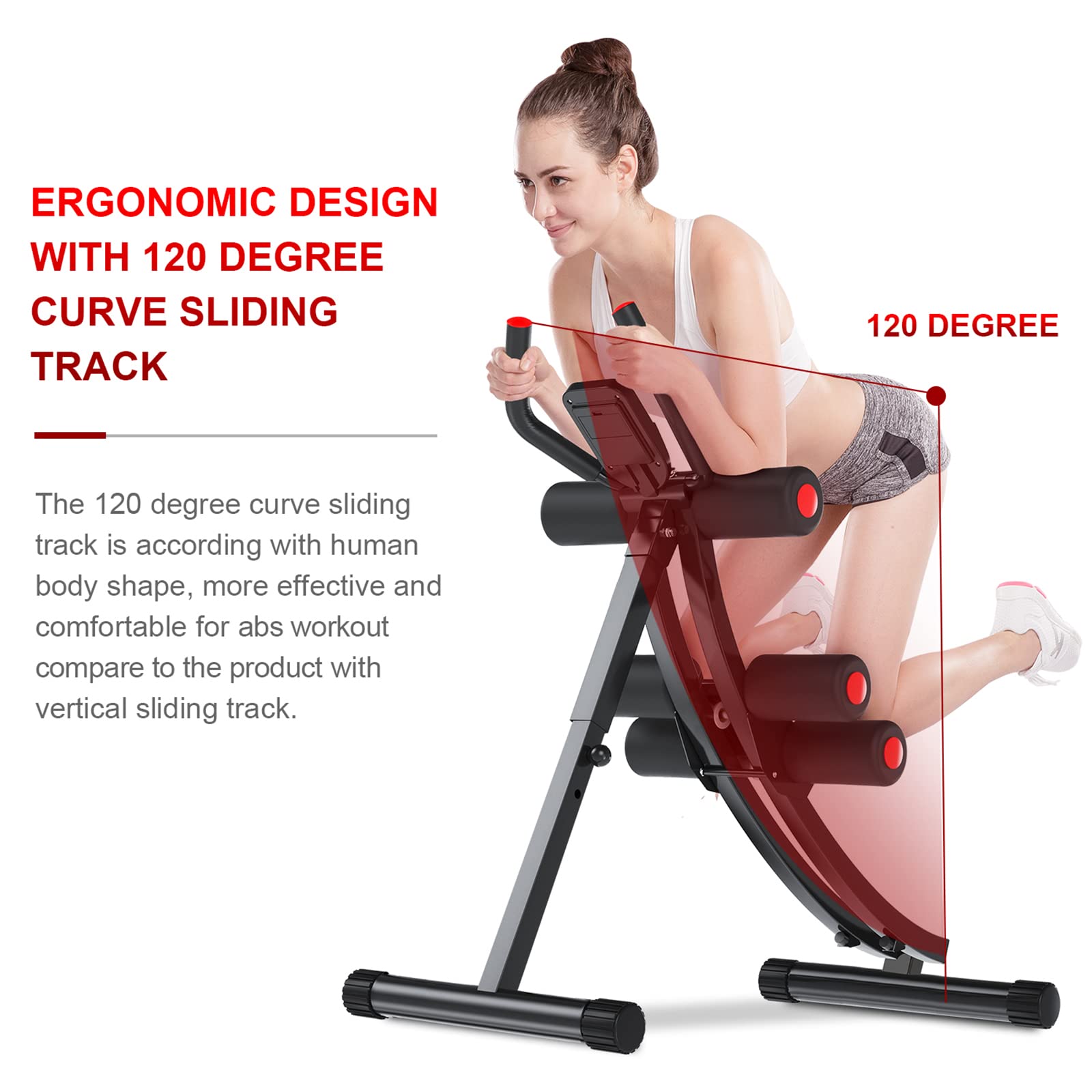 KESHWELL Ab Machine - Adjustable Abdominal Cruncher for Home Gym, Core Workout Equipment with Resistance Bands & LCD Display | Full Body Exercise for Women & Men | Perfect for Toning Abs, Waist Training and Strength Building at Home