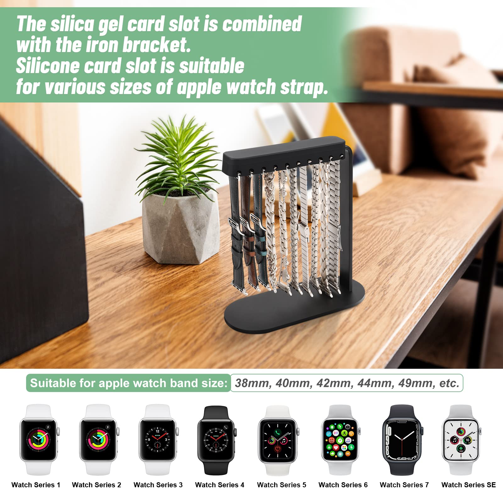 Apple Watch Band Holder Organizer - Silicone Strap Rack for Watch Display & Storage