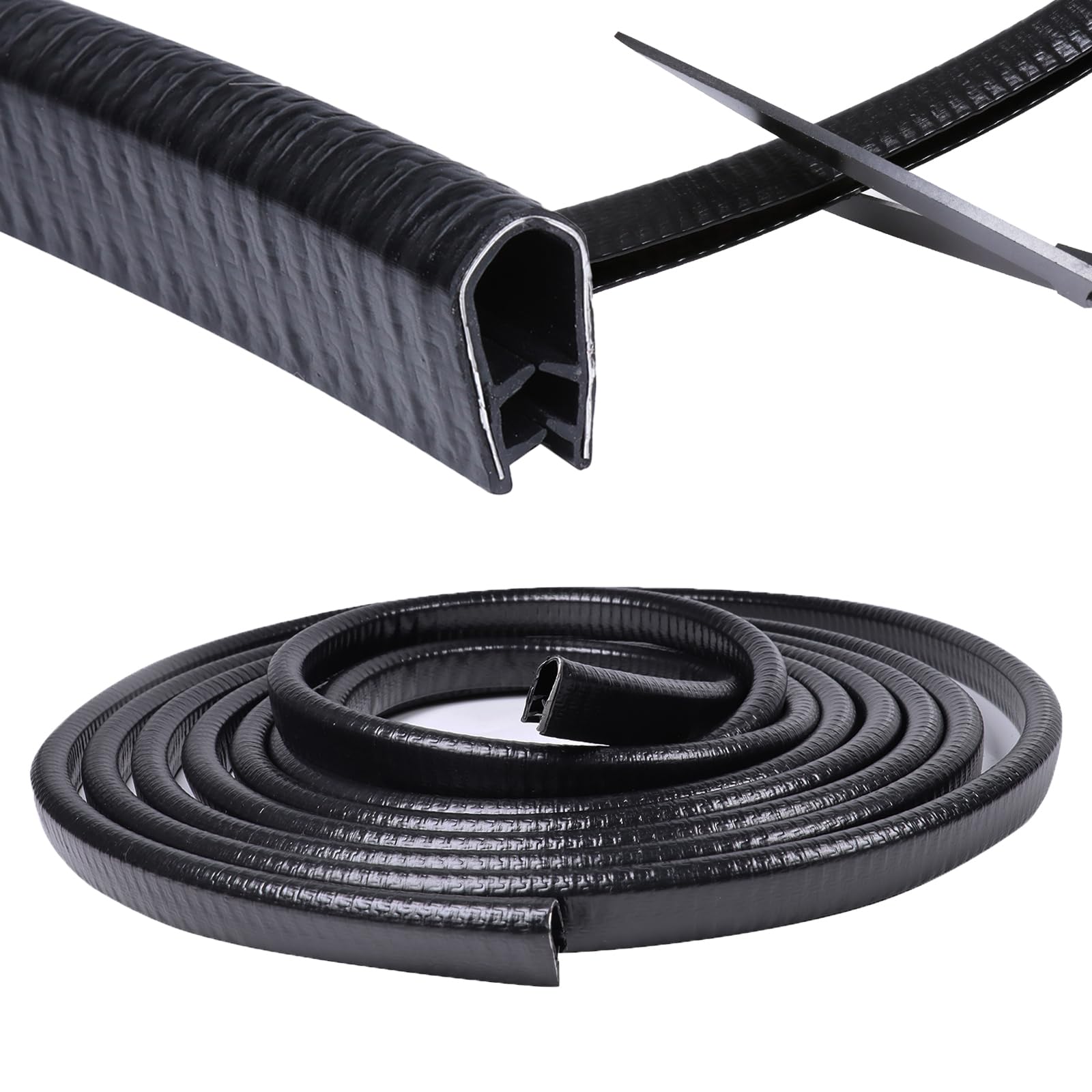 U-Channel Rubber Weatherstrip - 1/2
