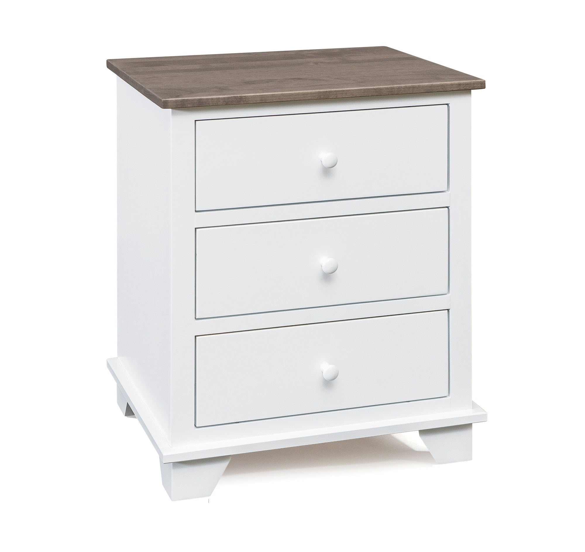 Portland 3 Drawer Nightstand - Modern Bedside Table with Storage for Bedroom, Living Room & Office | Compact Dresser for Small Spaces