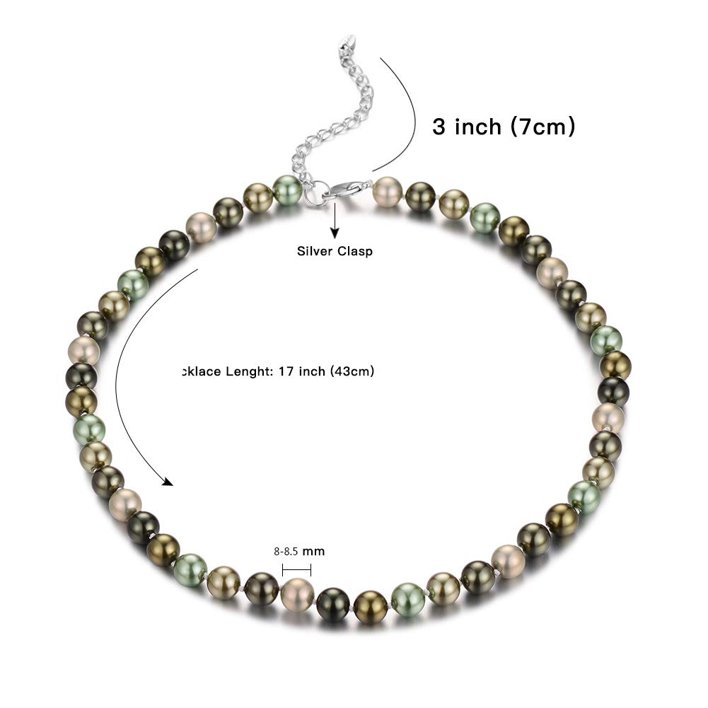 Elegant Beaded Pearl Choker Necklace - Women's Fashion Jewelry Birthday Gift for Wedding, Party & Special Occasions