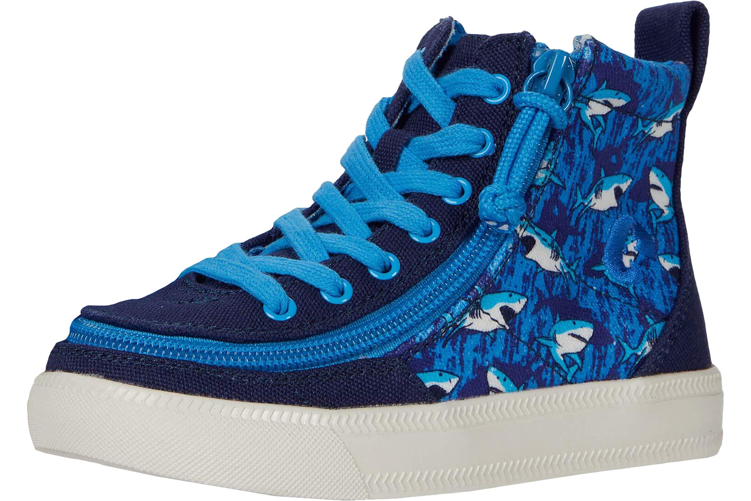 BILLY Footwear Kids Classic Lace High II Sneakers - Adjustable Laces & Wrap Zipper Closure | Durable Lightweight Shoes for Little & Big Kids | Perfect for School, Play & Everyday Wear