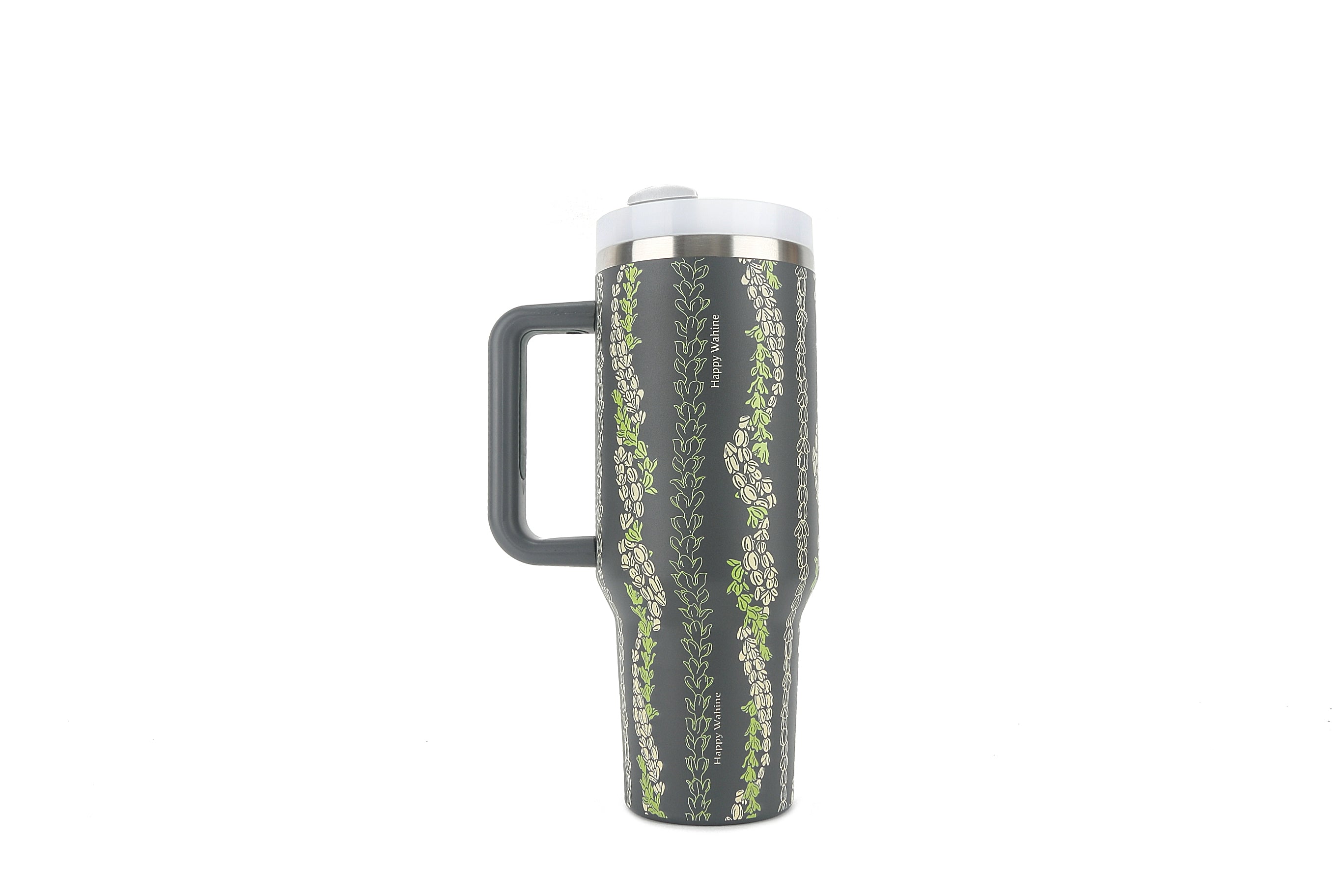40oz Insulated Stainless Steel Tumbler with Lid & Straw - Pakalana Grey | Hot & Cold Drink Cup for Coffee, Tea, Water | Perfect for Office, Gym, Travel & Outdoor Activities