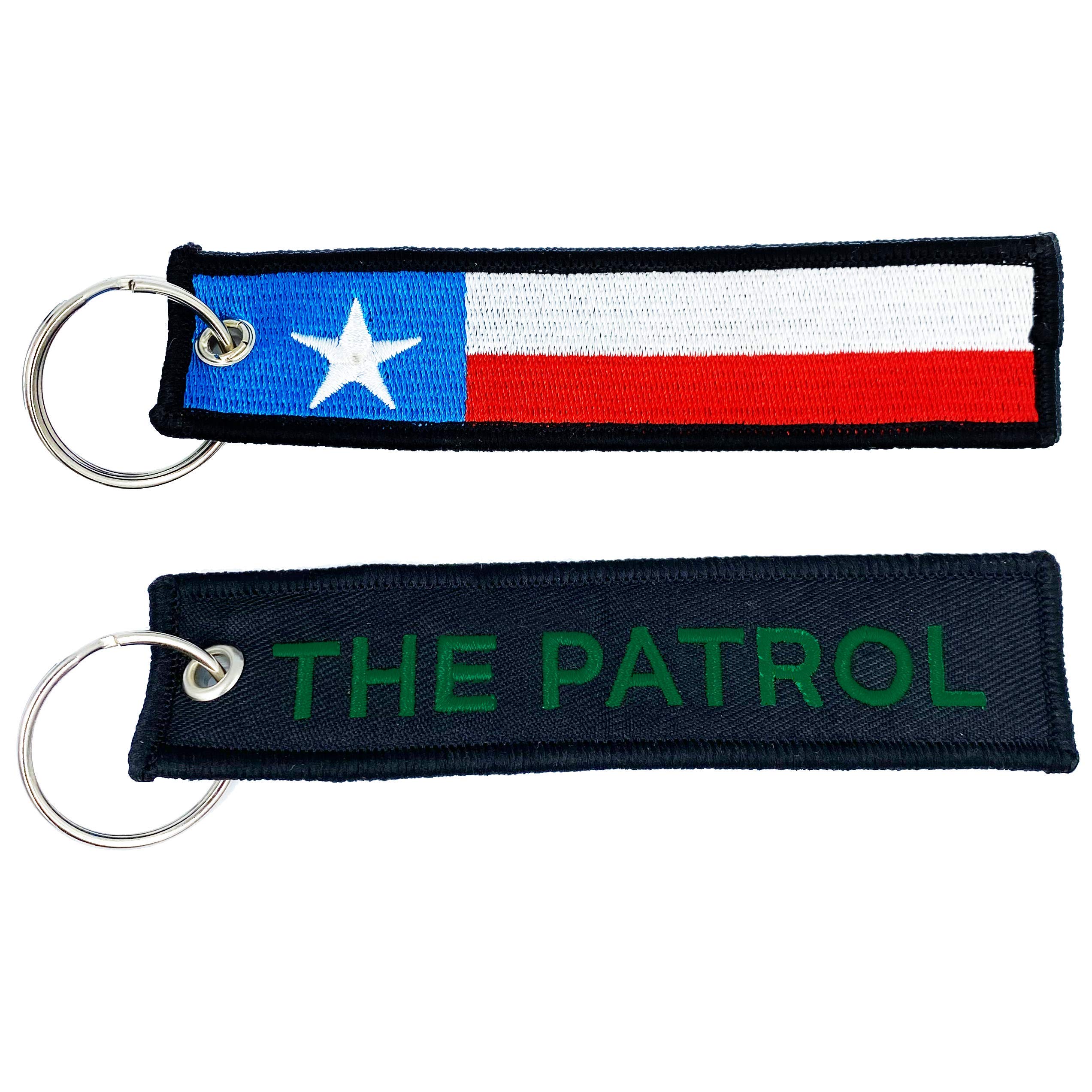 LEO Challenge Coins DL6-17 - Texas Flag Border Patrol Keychain, Luggage Tag & Zipper Pull - CBP Custom Accessories for Law Enforcement, Military & First Responders - Perfect for Gifts, Duty Gear & Everyday Carry