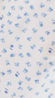 Fabienne Mini Dress - White & Blue Floral Print Summer Dress for Women | Perfect for Beach Vacation, Date Night & Casual Outings