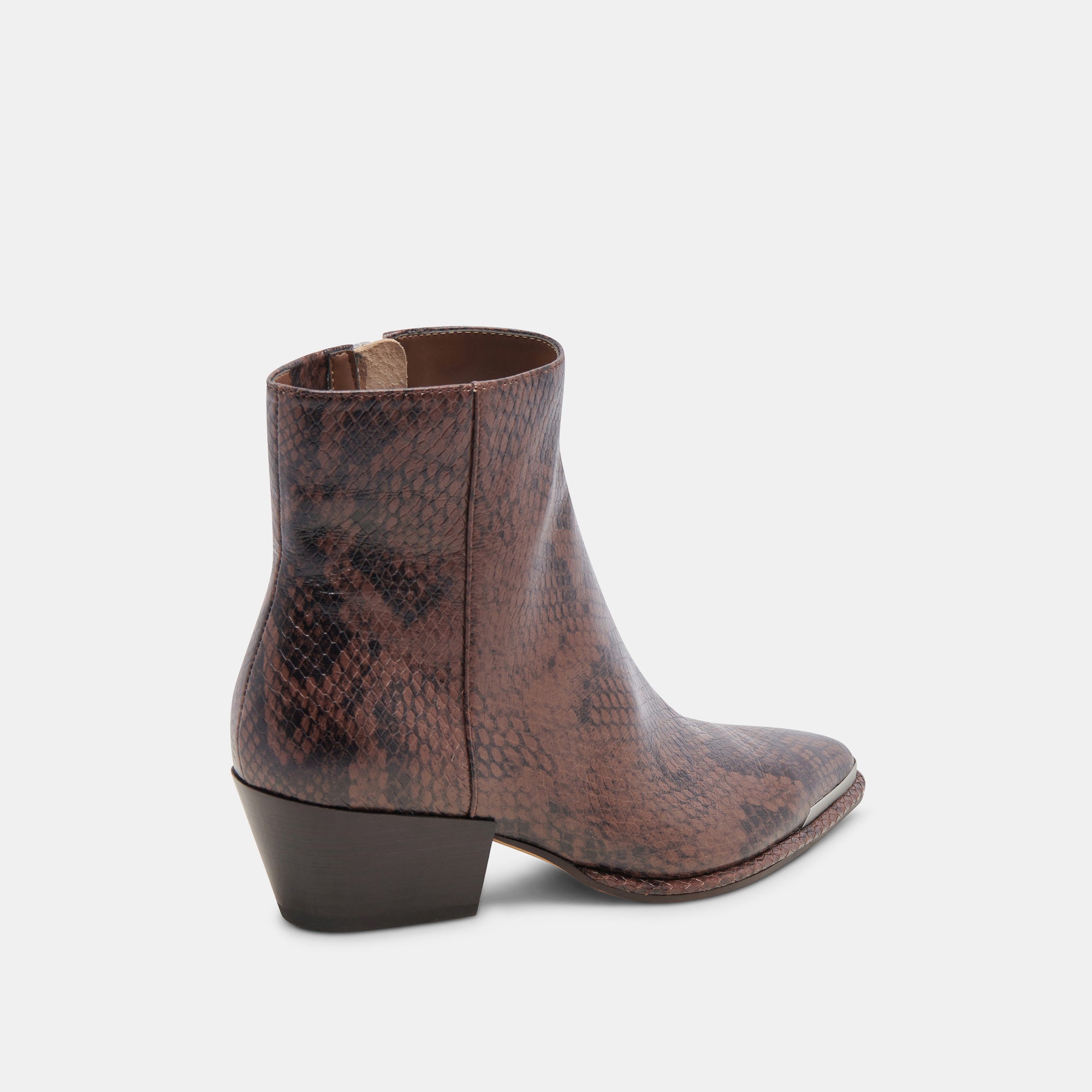 NONAH Women's Snake Embossed Booties - Stylish & Comfortable Ankle Boots for Fall & Winter Fashion | Perfect for Casual Outfits, Office Wear & Night Out