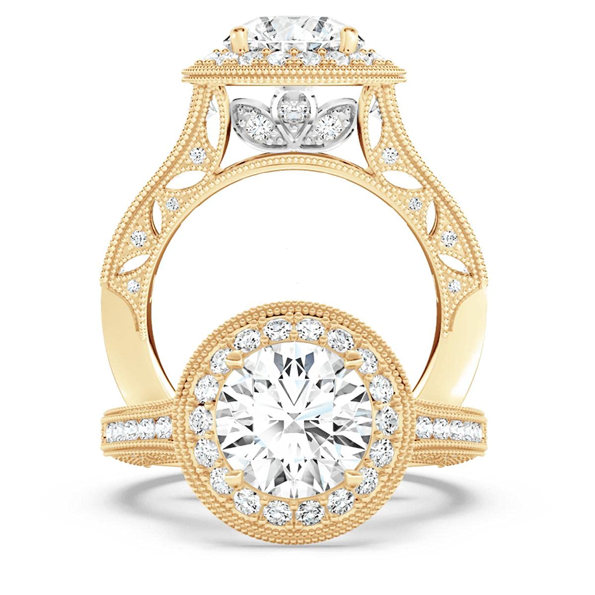 Moissanite Engagement Rings for Women - 10K 14K 18K Gold & Platinum Plated Silver - 3 Elegant Styles - Perfect for Proposals, Anniversaries & Special Occasions