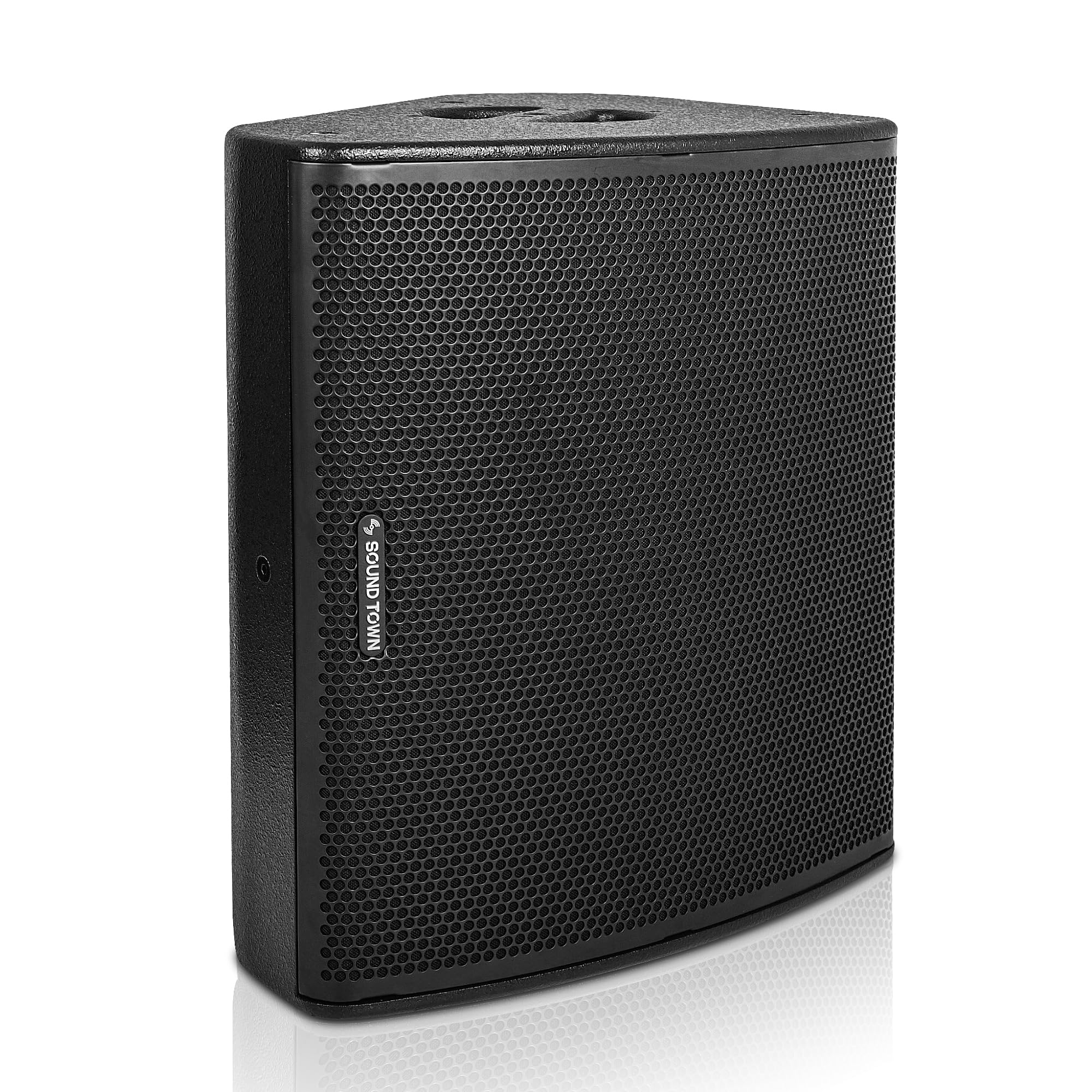 Sound Town CARME-12MM 12 Inch Professional Coaxial Speaker - High Power PA Loudspeaker for Live Sound, Karaoke, DJ, Church & Bar Installations - Durable Black Cabinet for Indoor/Outdoor Events