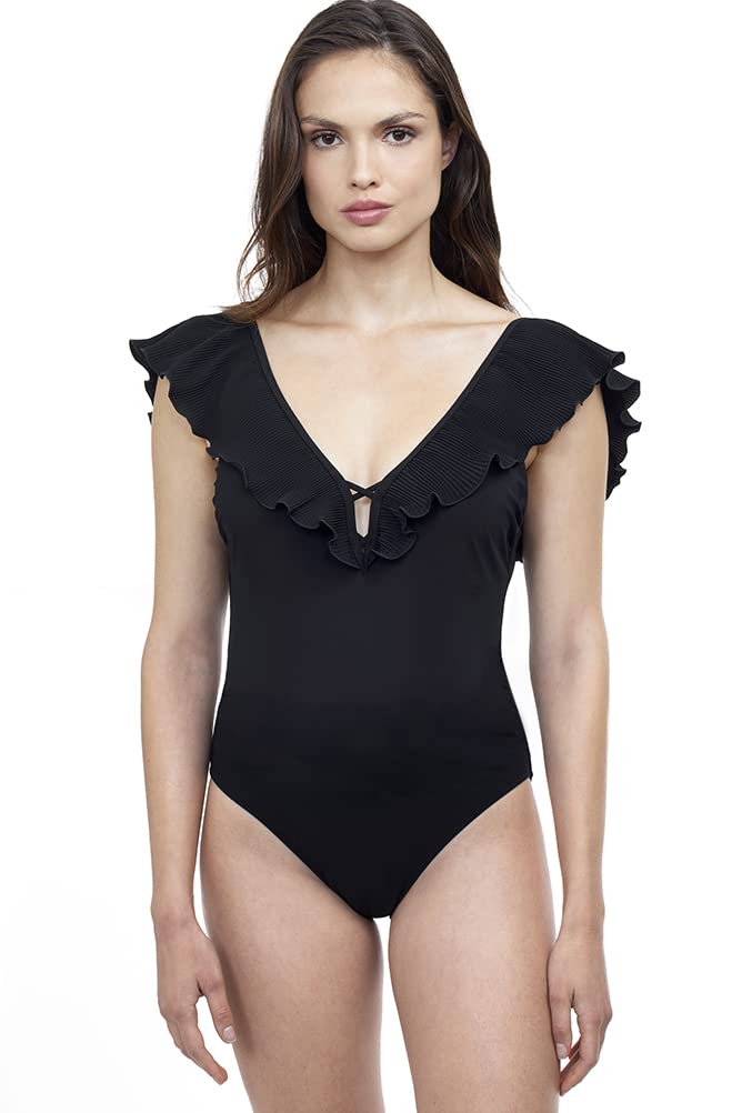 Gottex Women's V-Neck One Piece Swimsuit - Slimming Bathing Suit for Women, UPF 50+ Sun Protection | Perfect for Beach, Pool & Vacation