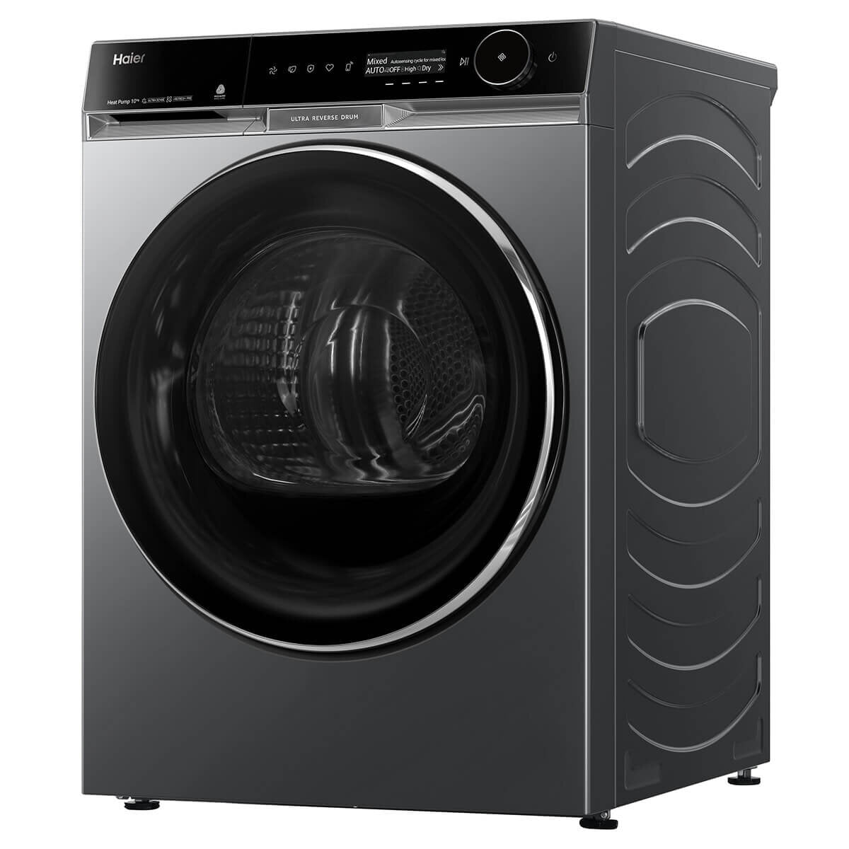 Haier 600 Series 10kg Heat Pump Dryer - Energy Efficient, Dark Finish (Model HDHP10PXB1) for Home Laundry & Large Family Use