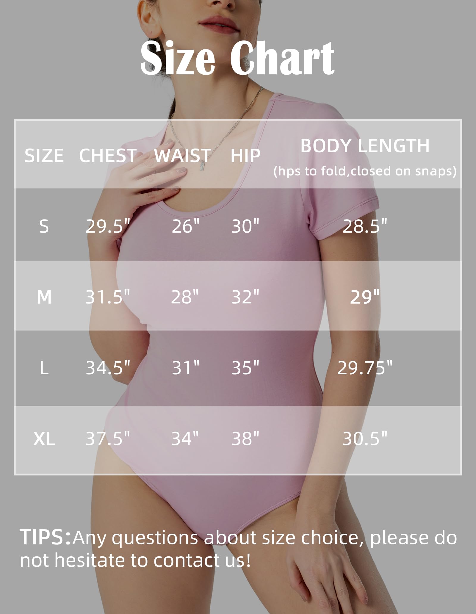 Women's Basic Short Sleeve Crew Neck Bodysuit - Comfortable Stretchy T-Shirt Style Top for Everyday Wear, Layering & Casual Outfits
