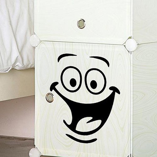 Funny Smiley Face Wall Stickers - Bathroom & Kitchen Decor for Home