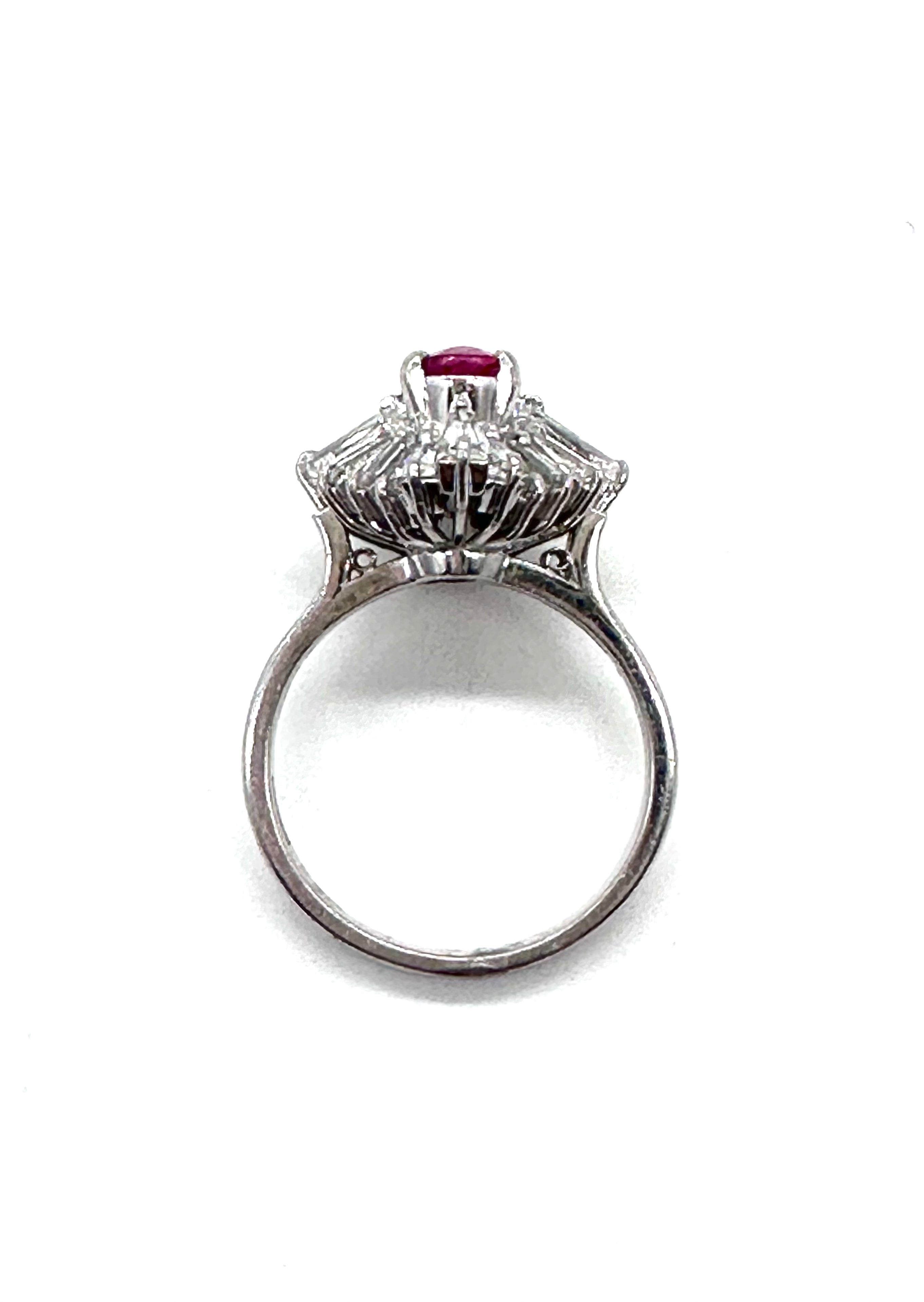 Exquisite Ruby and Diamond Ring for Women - 14K Gold Engagement, Wedding, Anniversary Jewelry Gift - Perfect for Valentine's Day, Proposals & Special Occasions