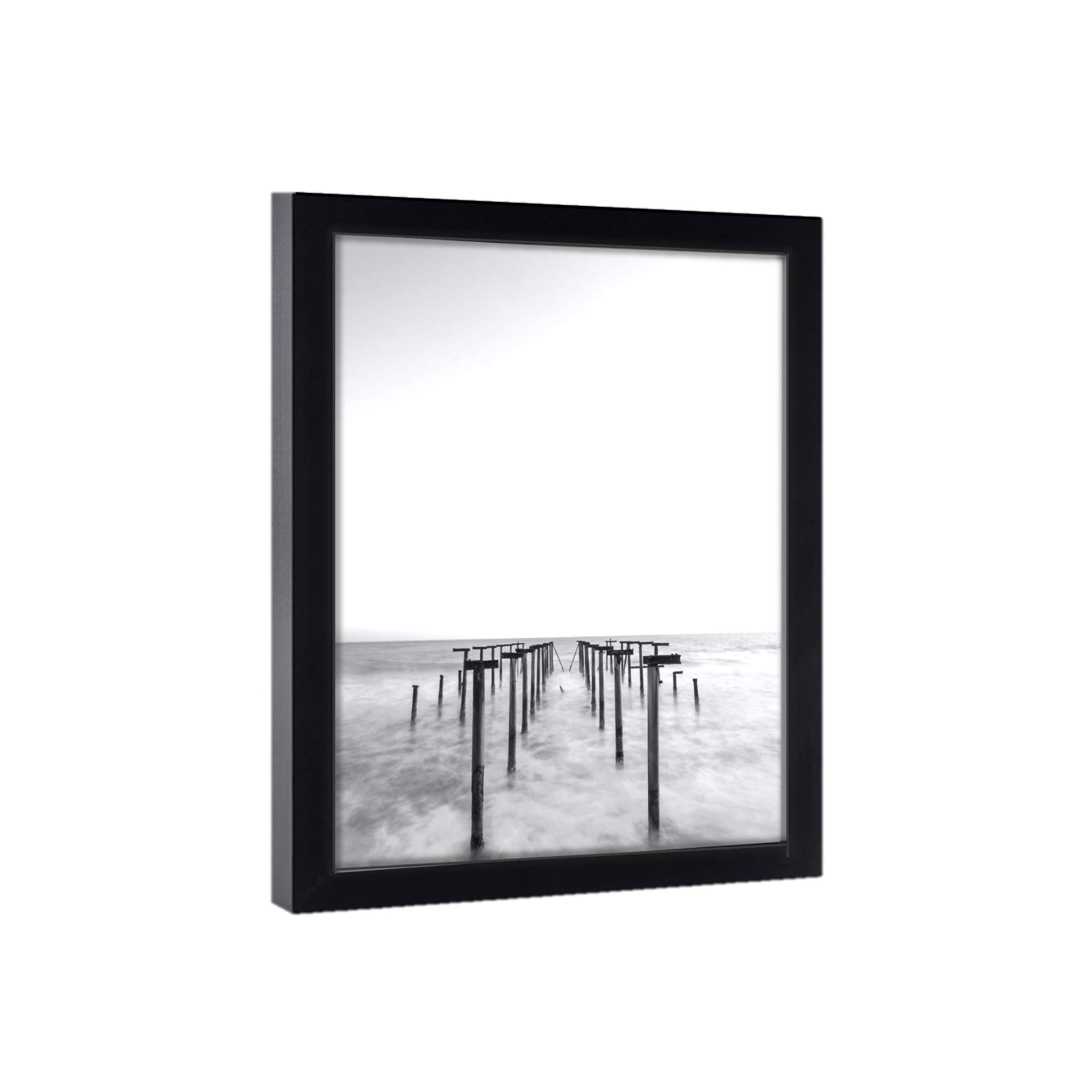30x40 Black Wooden Picture Frame with Acrylic Plexiglass - Large 40x30 Wall Hanging Frame for Artwork, Posters, Photos - Perfect for Living Room, Bedroom & Office Decor