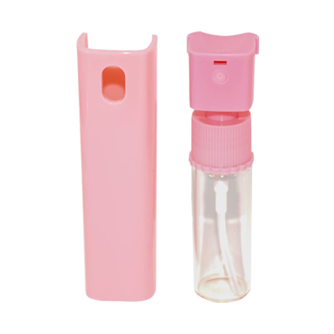 10ml Refillable Glass Bottle with Spray Pump & Cap - DIY Perfume, Essential Oils, Rose Water - Travel Size, Leak Proof (Pink, Pack of 1) | Perfect for Aromatherapy, Skincare & Home Fragrance
