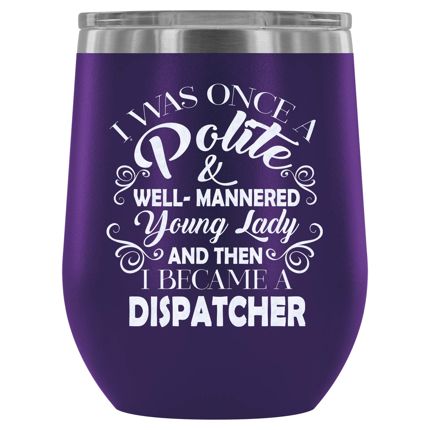 Stainless Steel Vacuum Insulated Stemless Wine Tumbler - 12Oz Purple Wine Glass for Women - Perfect for Parties, Picnics & Outdoor Gatherings