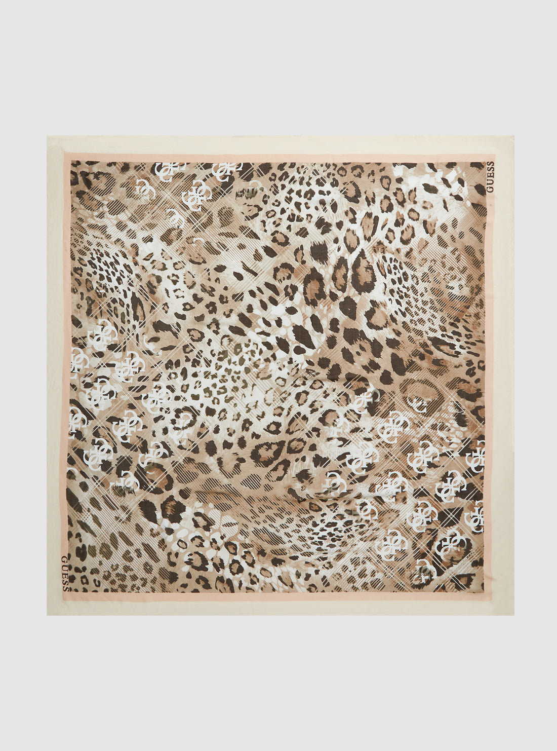 Leopard Print Foulard Scarf - Stylish Animal Print Fashion Accessory for Women - Perfect for Office, Travel and Everyday Outfits