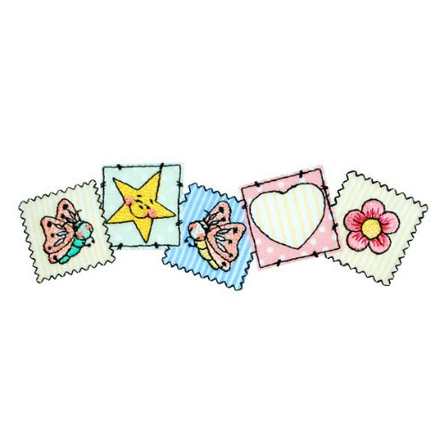Expo Iron-on Embroidered Applique Patches - BaZooples Horizontal Border Patches for DIY Clothing, Bags & Hats | Customizable Sew-on Badges for Jackets, Jeans & Backpacks