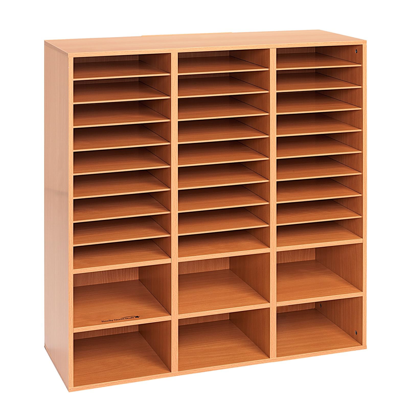 Really Good Stuff 27-Slot Mail Center with 6 Built-In Cubbies - Classroom & Office Organization Storage Solution for Letters, Papers & Supplies