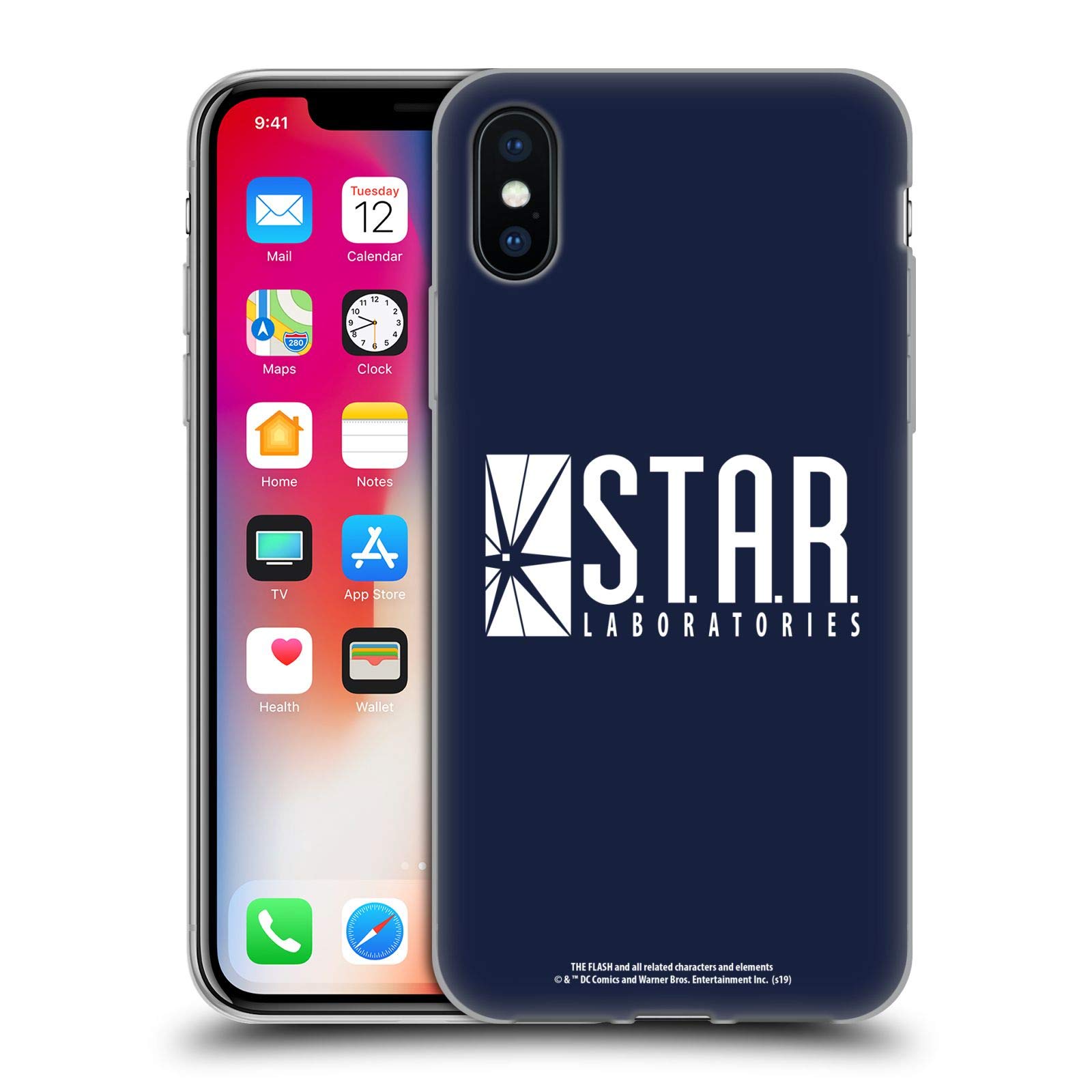 Officially Licensed The Flash TV Series Star Labs Logo Soft Gel Case for Apple iPhone X/Xs - Durable Protection & Stylish Design for Fans & Everyday Use