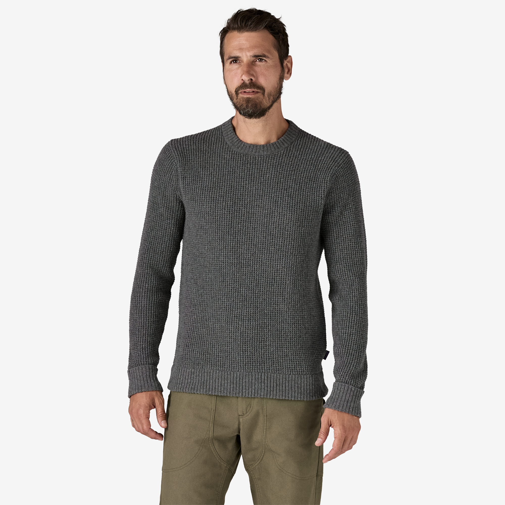 Eco-Friendly Men's Recycled Wool Blend Sweater - Soft & Warm Winter Pullover for Casual Outings & Outdoor Activities