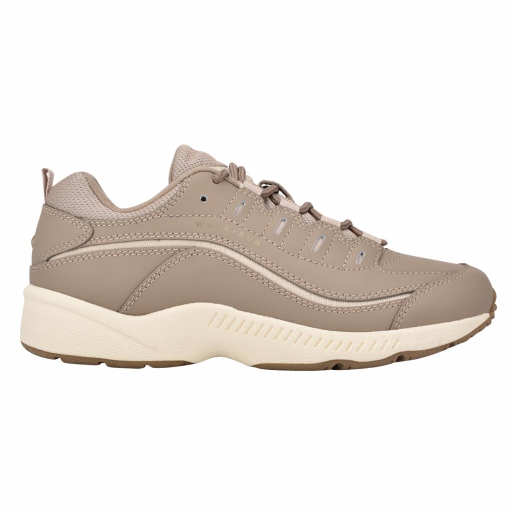 Easy Spirit Women's Romy Brown Walking Shoes - Comfortable Slip-On Sneakers for Women with Arch Support | Perfect for Travel, Work & Everyday Wear
