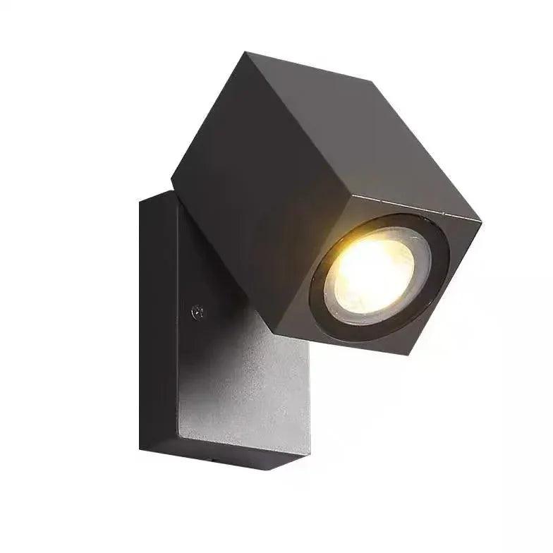 Rotating Cube LED Wall Light - Modern Outdoor Lighting for Patio, Garden, and Porch - Waterproof & Energy Efficient - Perfect for Decoration and Security