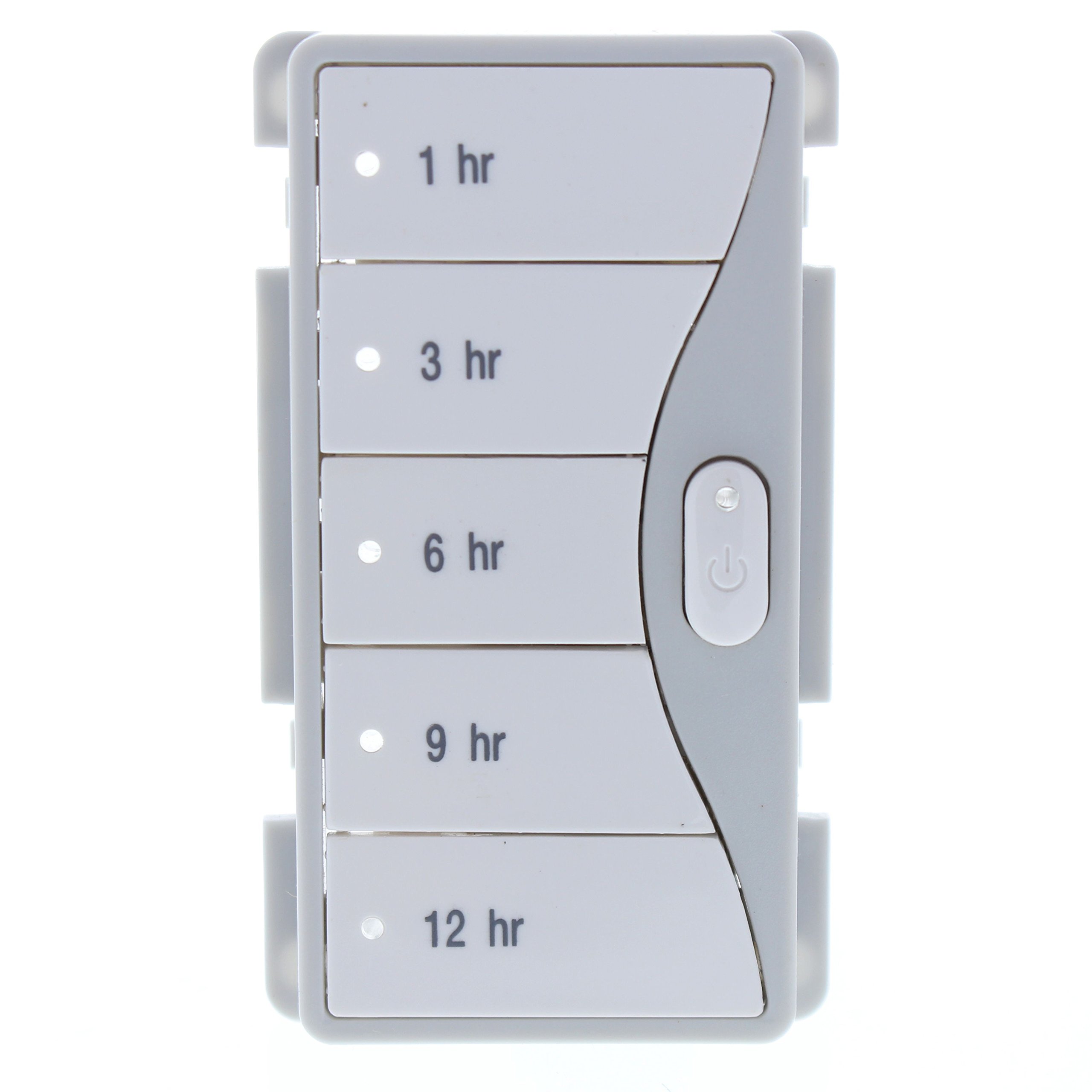 Cooper Wiring Devices 952HKWS-P Face Plate Color Change Kit for Aspire Timer (1,3,6,9,12) - White Satin (Pale Gray) | Easy DIY Timer Upgrade for Home, Office & Commercial Use