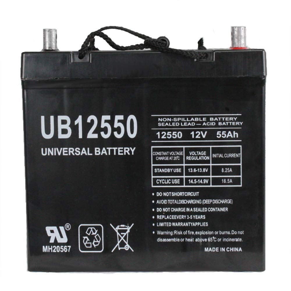 12V 55Ah Scooter Battery UB12550 Group 22NF - Compatible with Pride Jazzy 1115 Mobility Scooter - Long-Lasting Power for Daily Commutes & Outdoor Adventures