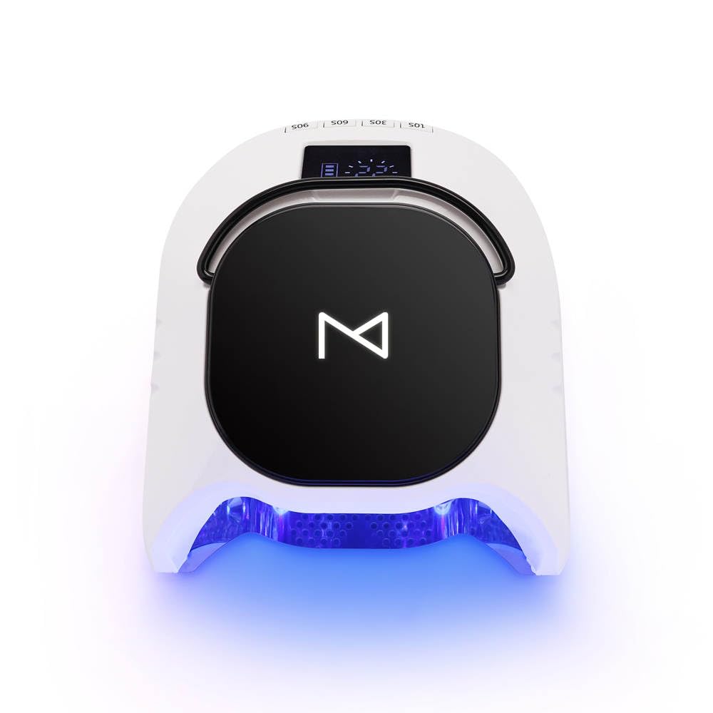 GlowPro Professional 86W Wireless UV LED Nail Lamp - Rechargeable Cordless Nail Dryer for Gel Polish, Manicure & Pedicure | Fast Curing, Portable Design (Black/White) - Perfect for Home Salons, Travel & Professional Nail Artists