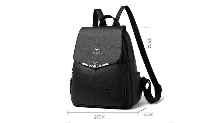 Stylish Genuine Leather Women's School Backpack - Durable Laptop Bag for College, Work & Travel - Perfect for Students & Professionals