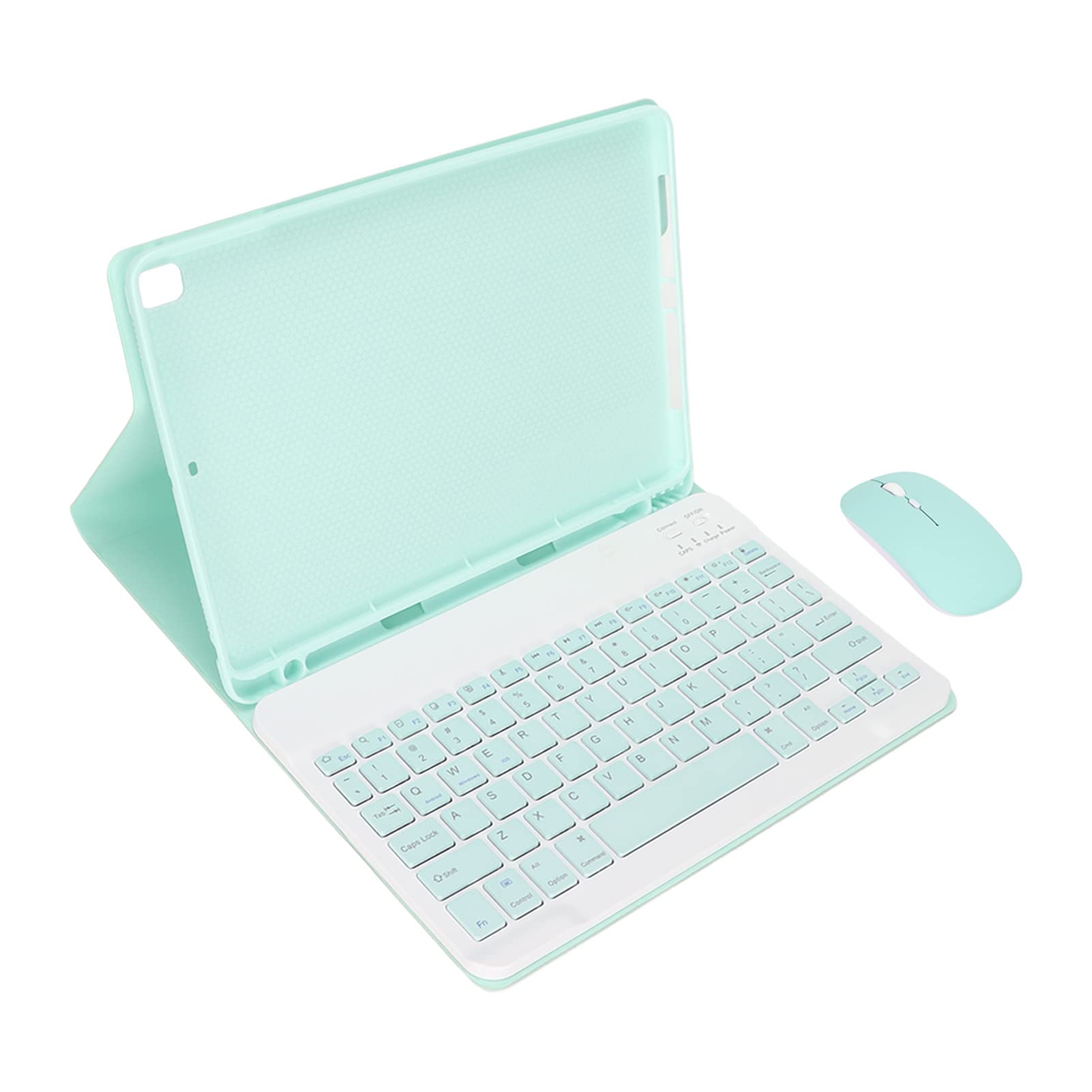 Premium Tablet Case with Keyboard & Mouse - Full Protection & Precision Cut for iPad 9.7 Air 1/2 | Shockproof Cover with Detachable Bluetooth Keyboard & Touchpad (Green) - Perfect for Work, Study & Travel