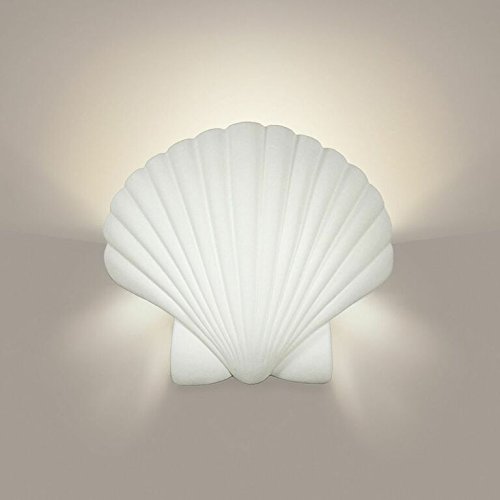 A19 Key Biscayne Wall Sconce Light Fixture - 4x10x10 Inches, Bisque Finish - Perfect for Bedroom, Hallway, and Living Room Lighting