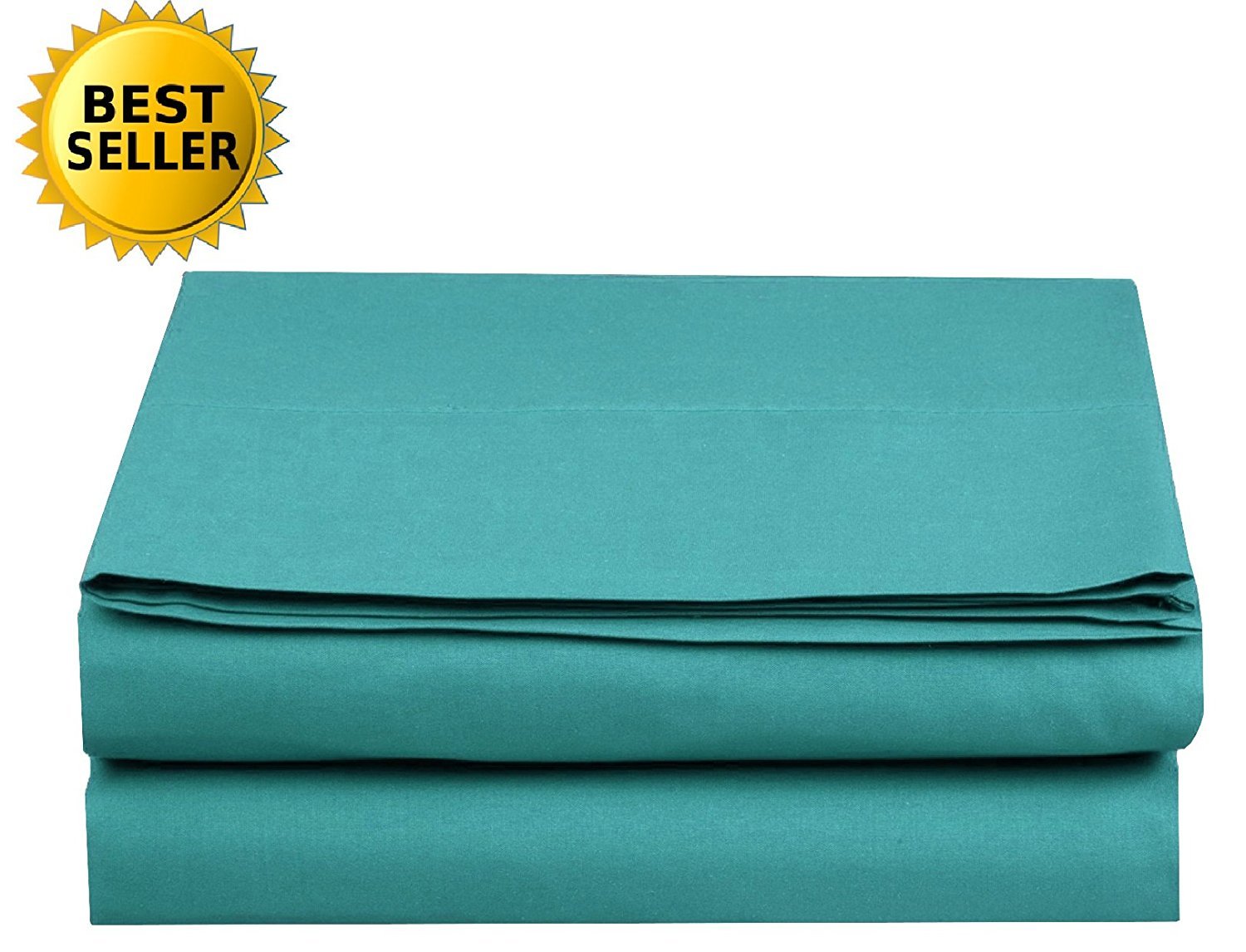 Premium 1500 Thread Count Luxury Fitted Sheet - Queen Size, Wrinkle-Free Hotel Quality, Turquoise Blue - Perfect for Master Bedrooms, Guest Rooms & Airbnb Listings