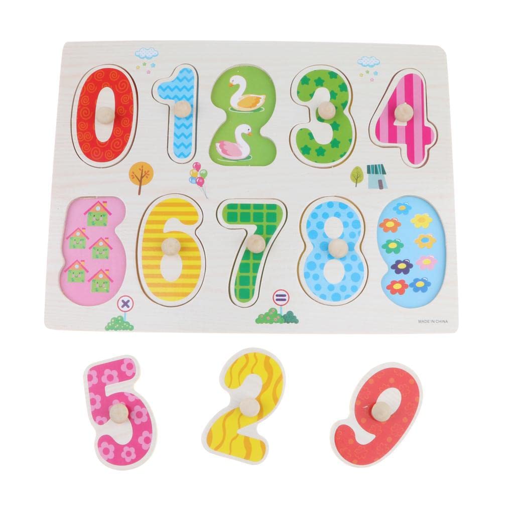 Enakshi Creations Wooden Peg Jigsaw Puzzle - Educational Number Learning Toy for Toddlers & Preschool Kids | Safe & Durable Wooden Baby Gift | Perfect for Early Childhood Development & Montessori Learning