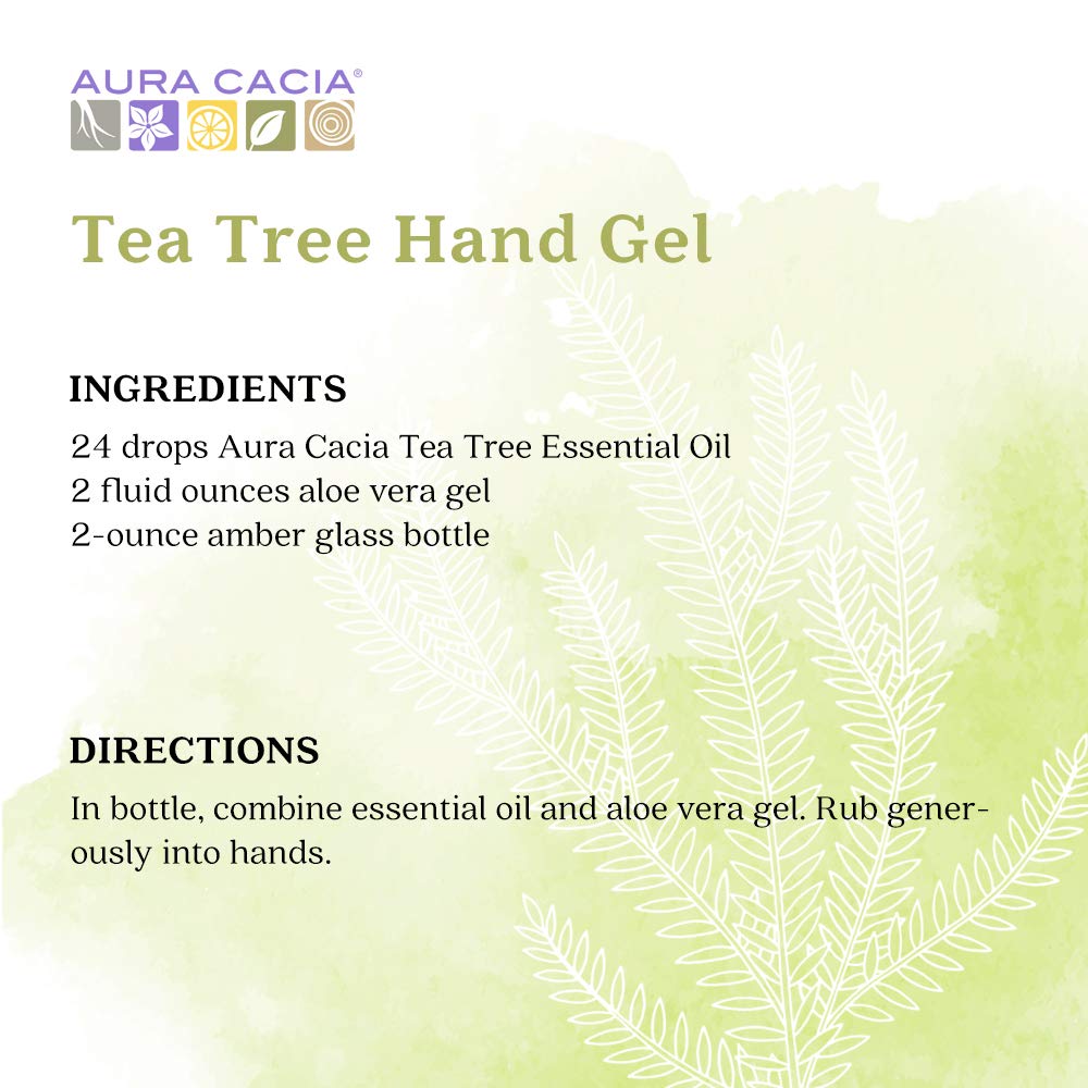 Aura Cacia 100% Pure Tea Tree Essential Oil - GC/MS Tested for Purity | 473.2 ml (16 fl oz) | Melaleuca alternifolia | Natural Skin Care, Aromatherapy & Home Cleaning Solution